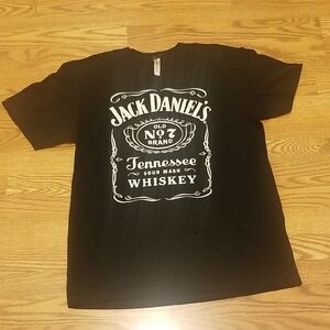 Like New Jack Daniels Black and White Graphic Tee